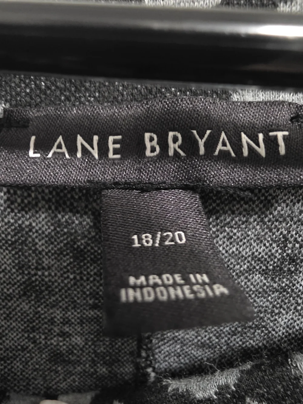 Lane Bryant Black and Gray Leopard High-Low Wrap Dress